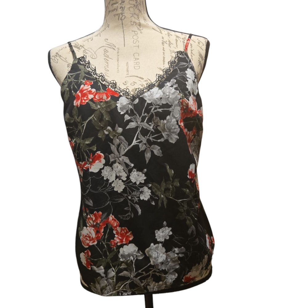 Floral Lace Trim Camisole
